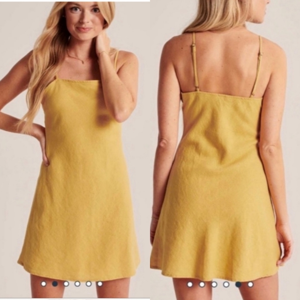 Abercrombie & Fitch Yellow Mini Dress